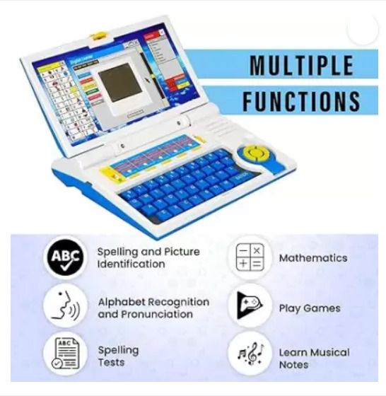 hornflow TOYS Latest English Learner Kids Educational Laptop with Mouse,20 Activities-picture-37