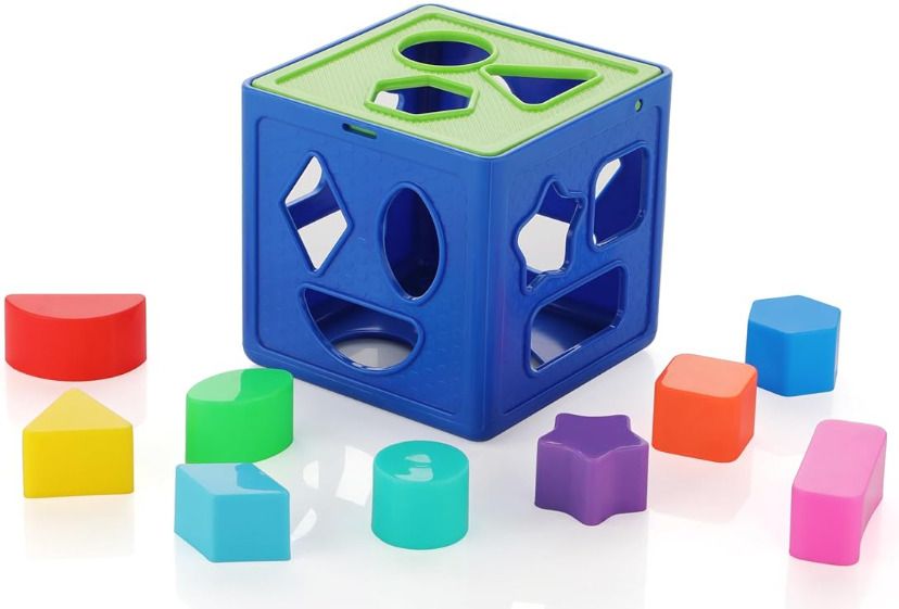 Shape Sorter Cube Educational Shape Matching Toy Shape Recognition Box-image-49