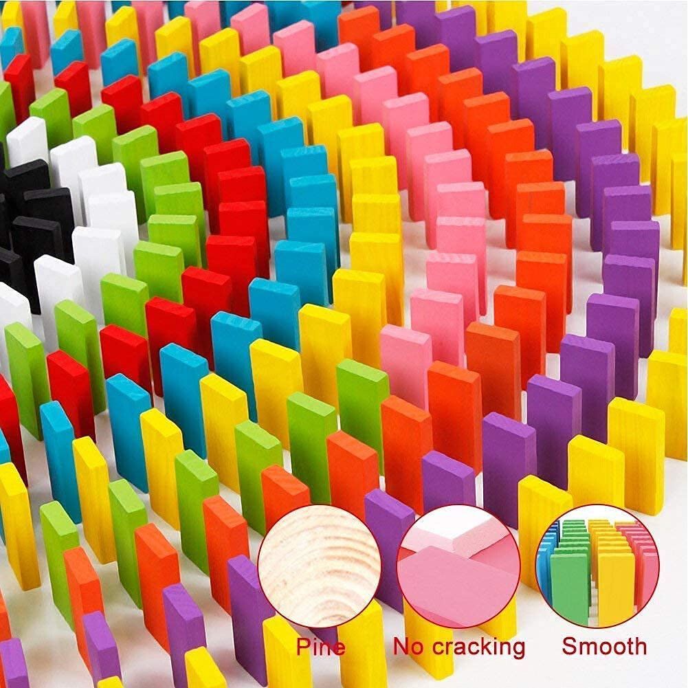 domino Colorful Wooden Domino Block Set wooden block-image-40