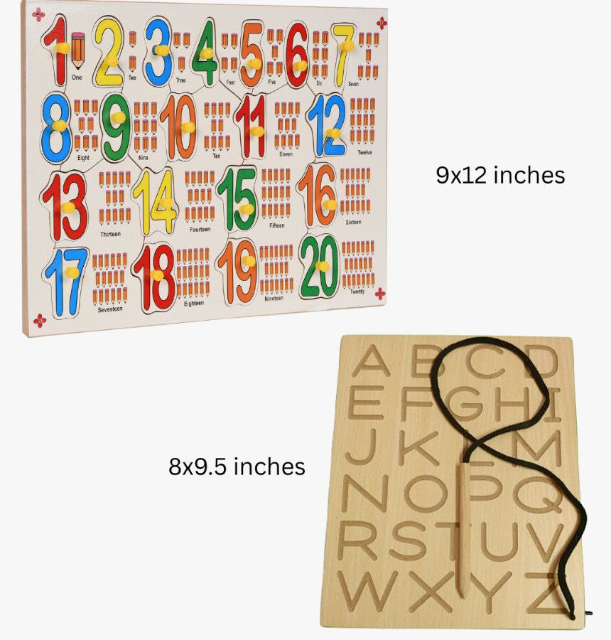 1 to 20 Numbers Puzzle Board and A to Z reading with writing Practice board-image-18