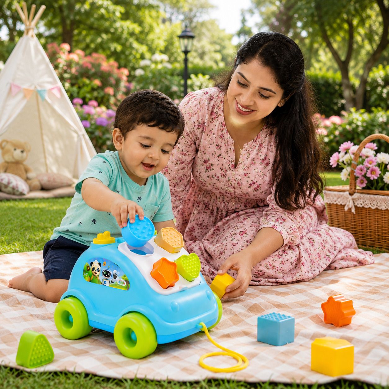 tileez Early Learning Pull Along Toy for Active Play and Growth-picture-32