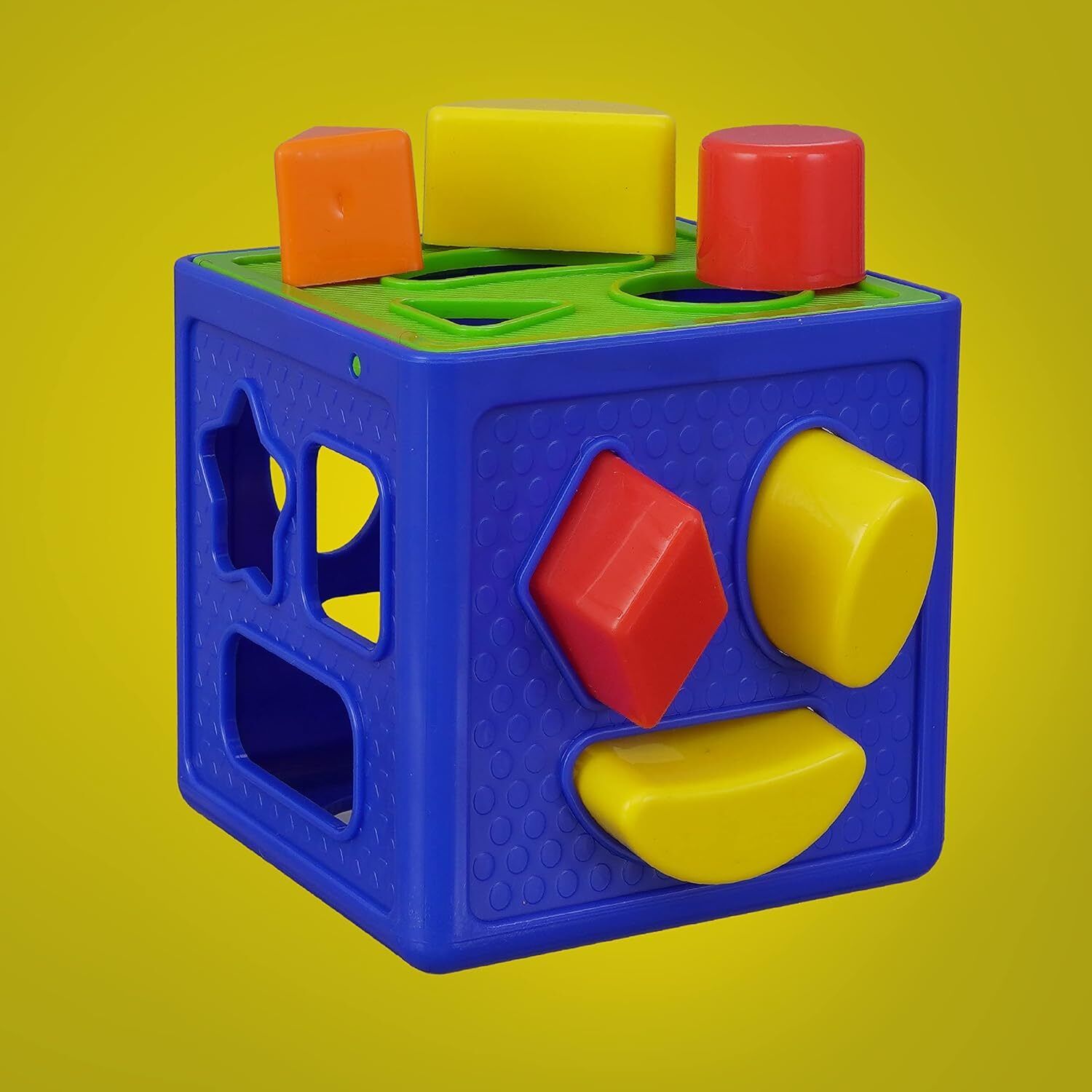 Educational Shape Sorter Activity Cube with Geometric Blocks for Kids-image-0