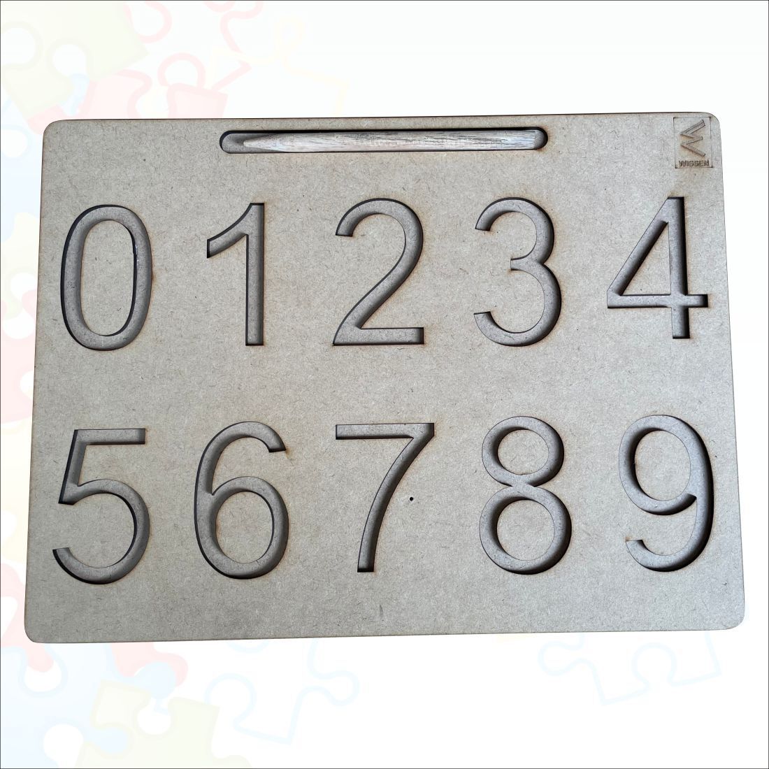 wissen Educational Wooden Number 1-10 Tracing board Pre Learning School Toys for kids-picture-8