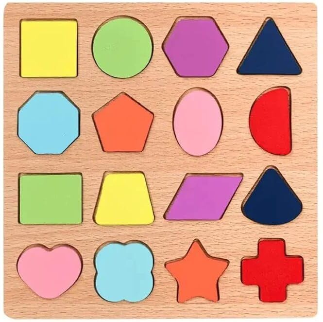 Colorful Wooden 3D Shape Puzzle Set | Educational Toys For Kids-image-7