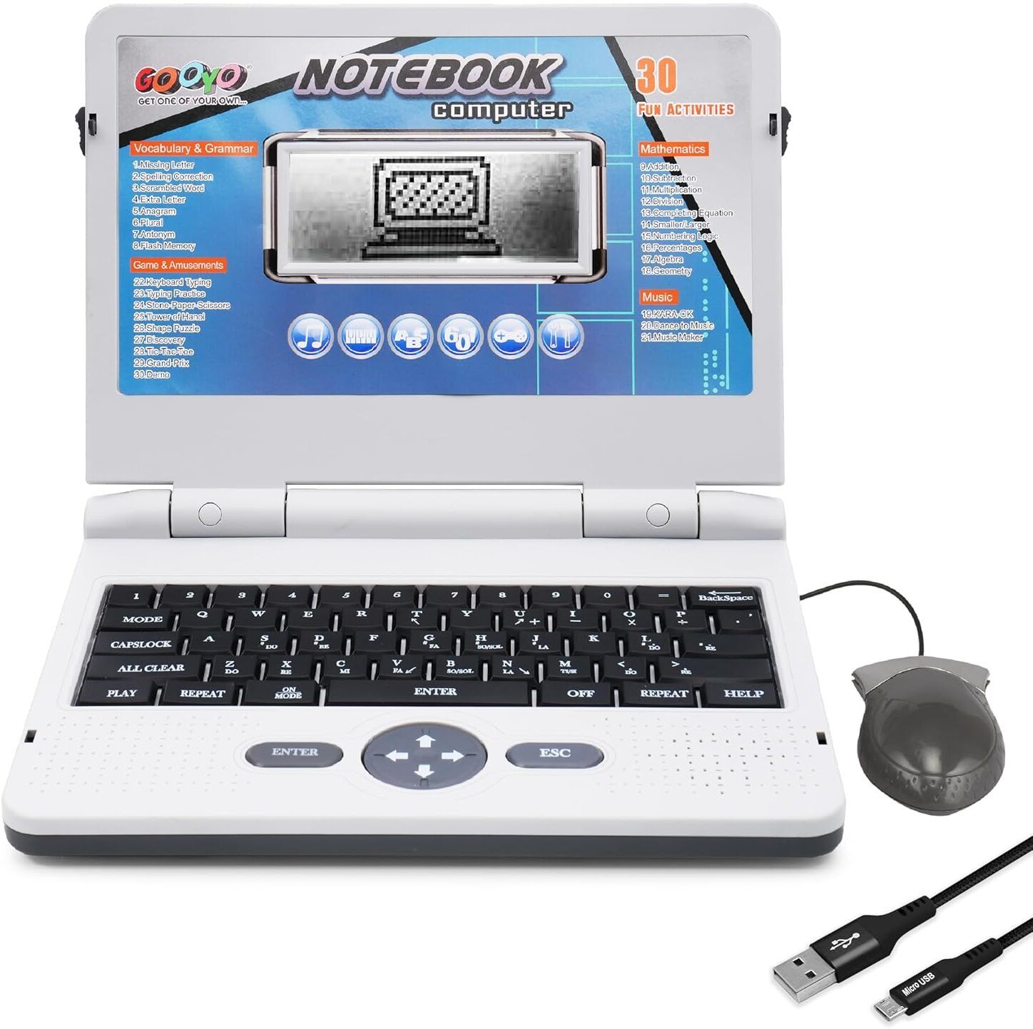 kmc kidoz Educational Learning Laptop Toy with LED Display & Music Effect-picture-26