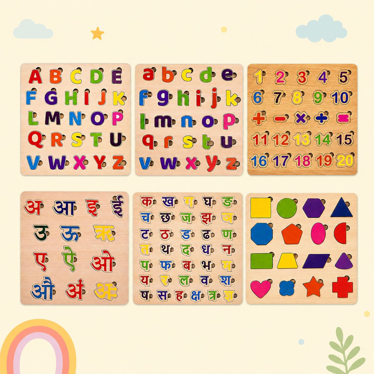 navarth Educational 6-in-1 Peg Puzzle Set for Kids-picture-33