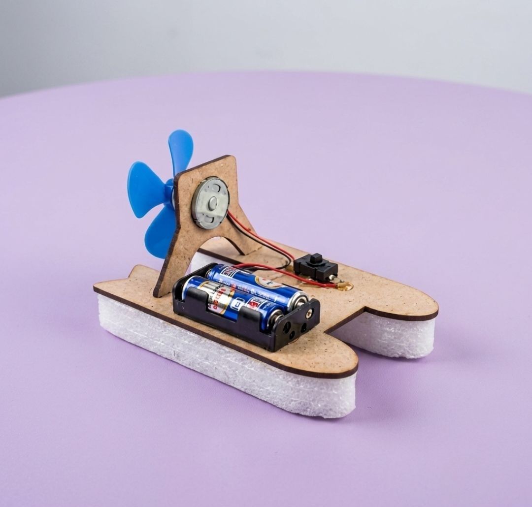 erhindia DIY Wind Powered Water Boat Science Project Kit Working Model STEM for Students-picture-21