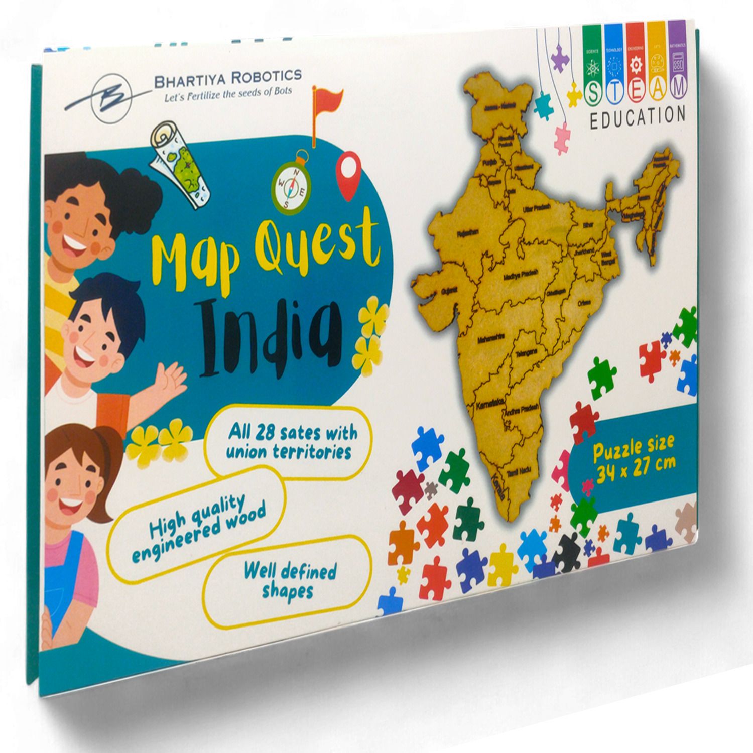 aavkar creation Learning Puzzle toy Map for Kids with States,Capitals and Fully Educational toy-picture-30