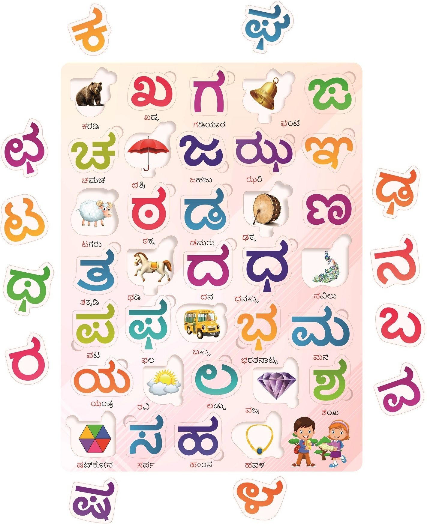 craftick Wooden Kannada Varnamala Education Puzzles for Kids Age 2+-picture-41