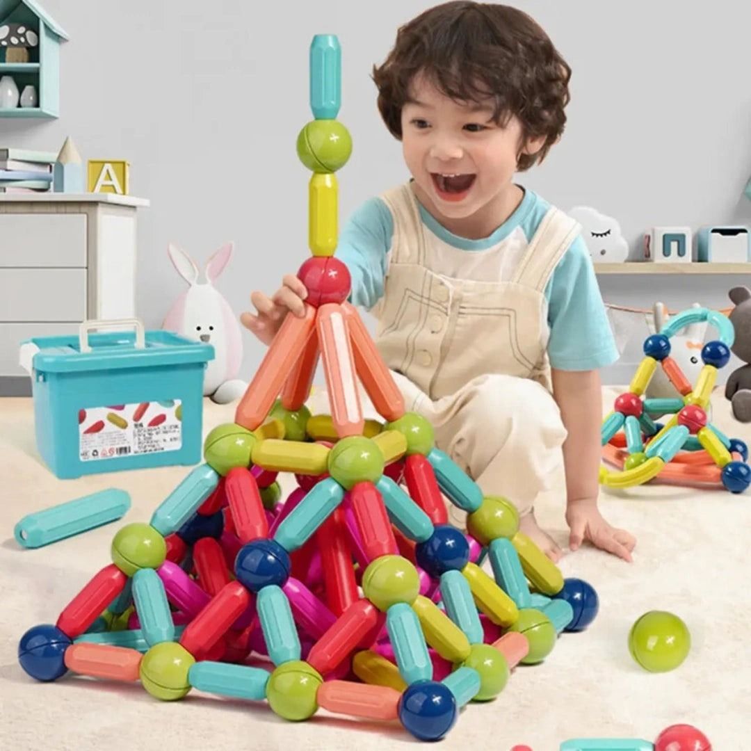 neelkanth Magnetic Sticks Building Blocks for Kids Brain Toys 48 Pcs-picture-14