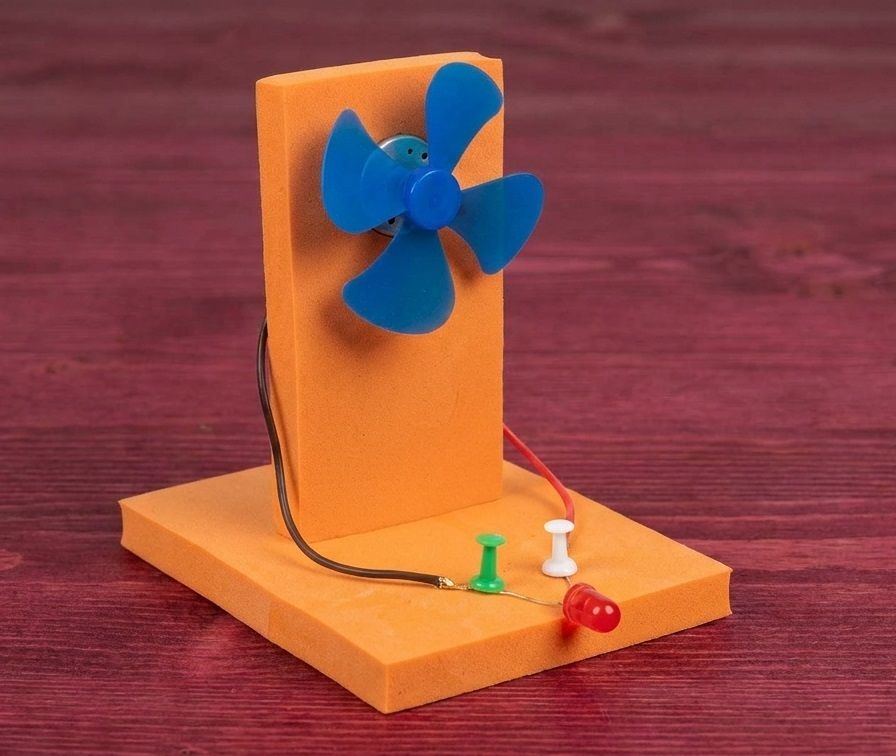 erhindia DIY STEM Science Windmill LED Light Working Model Project Kit for School Kids-picture-12