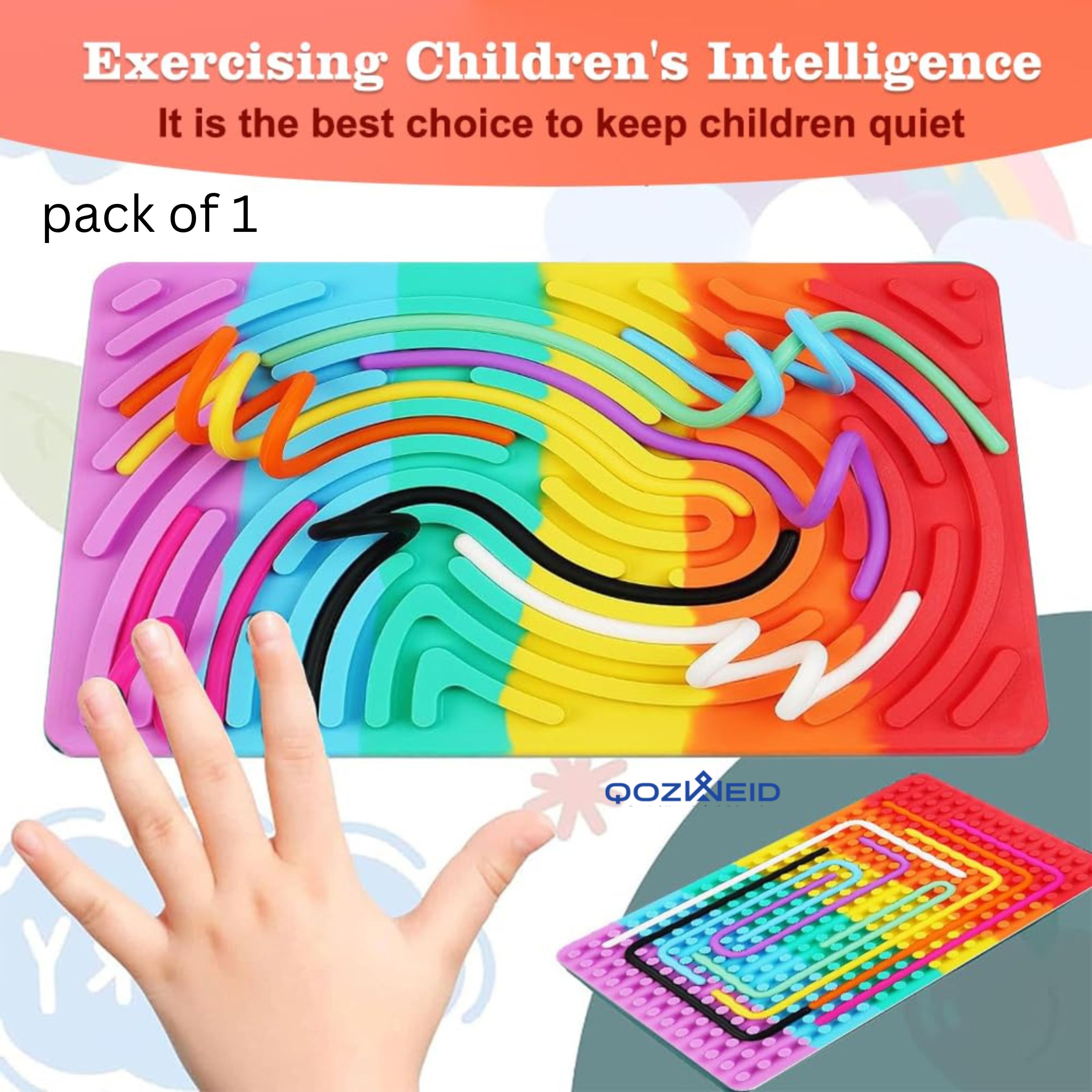 qozweid Kids Sensory Activity Board for Early Learning and Motor Skills-picture-21