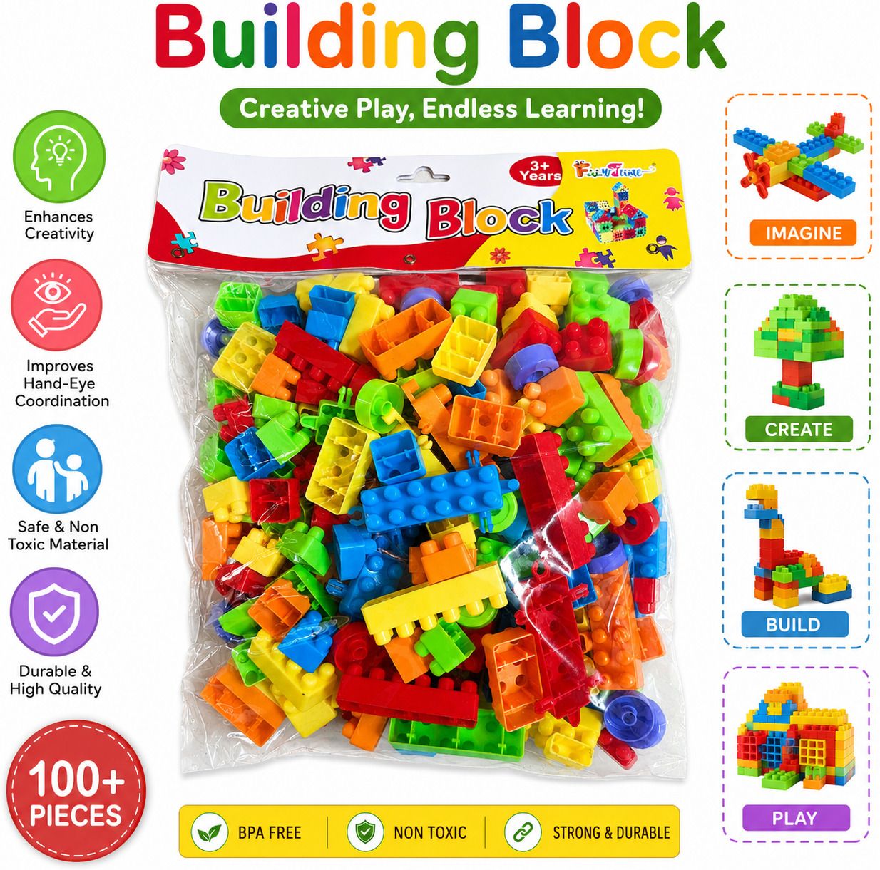 bachpania toyz Budling Blocks for Kids Ultimate Early Learning Block Kit-picture-39
