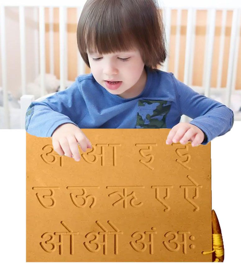 shalafi Handwriting Practice Slates Learning Hindi Vowel Tracing Wooden Board for Kids-picture-27