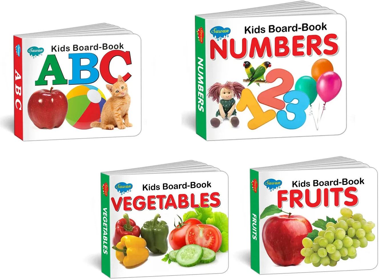 gamloid New Arrival Learning Alphabets Fruits Vegetables Numbers Kids Baby Books Set-picture-19
