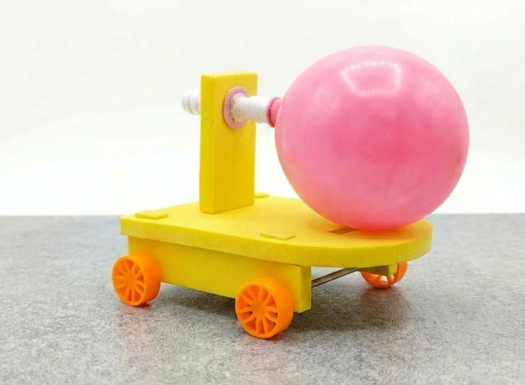 erhindia DIY STEM Balloon Powered Car School Science Project Working Model Kit Students-picture-2