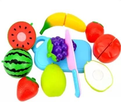 Sliceable 5 Pcs Fruits Cutting Play Toy Set, Can Be Cut in 2 Parts with 5Fruits-image-5