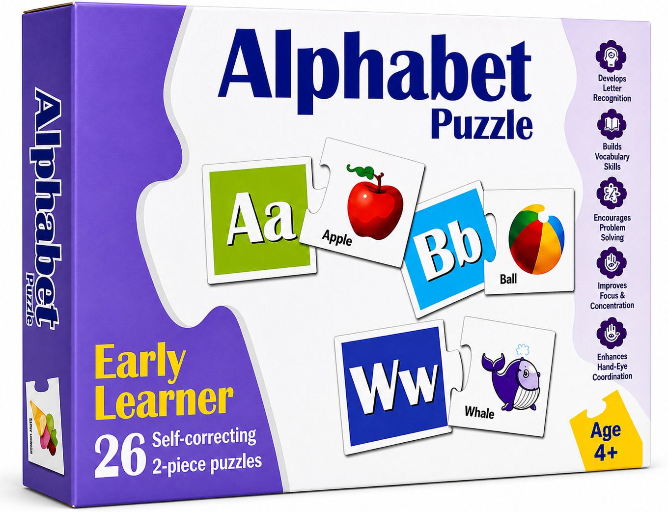 akashmi enterprises Self-Correcting 2-Piece Alphabet Puzzle-picture-32