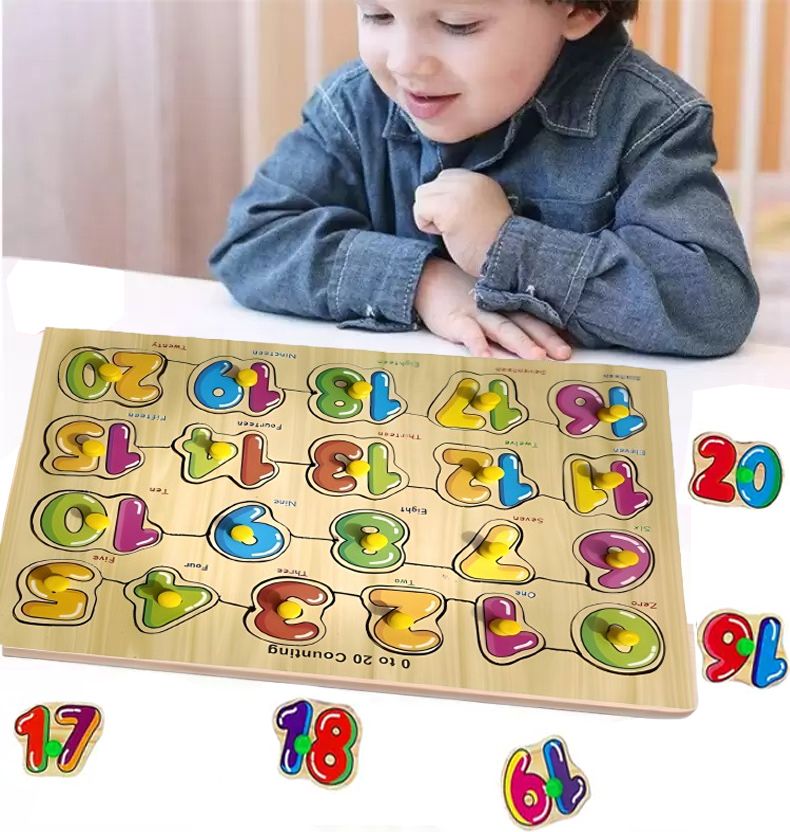 bozica Wooden Educational learning (0-20) number 1234 counting Numeric maths Puzzle-picture-22