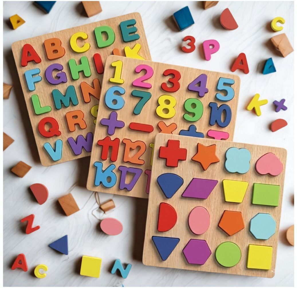 beauty bright Educational Wooden Puzzle Board for Kids Alphabet Number Shape Activity B1T728-picture-33