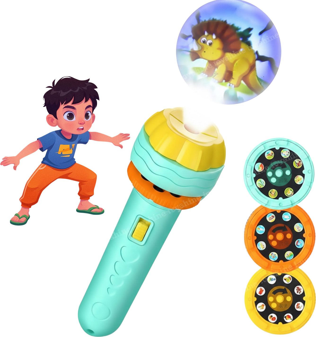 careforkids HappyBeam Cartoon Projector Torch-picture-25