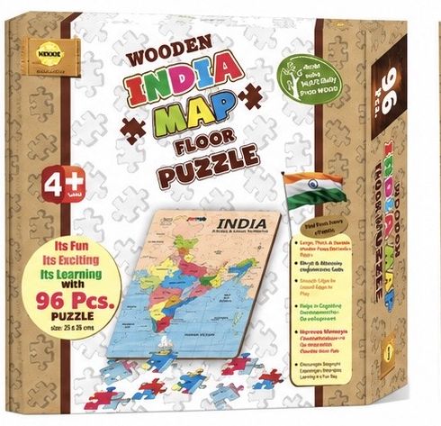 Wooden India Map Floor Puzzle | 96 Pieces | Educational Learning Toy | 4+ Years-image-17
