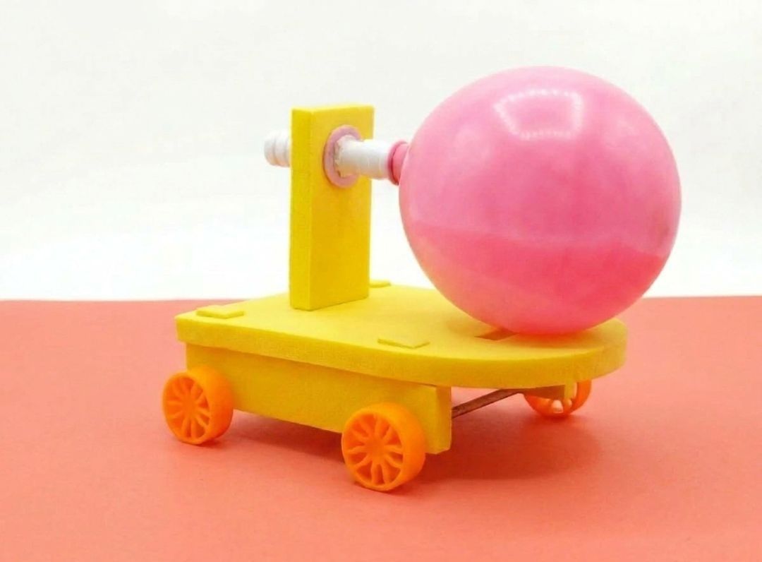 erhindia DIY Balloon Powered Car School Science Activity Working Model Kit Students STEM-picture-16