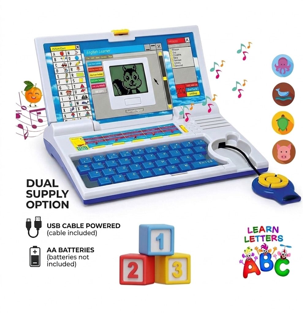 meetraz Kids Educational Laptop Toy with 20+Activities,Alphabet,Maths & Music Mode-picture-26