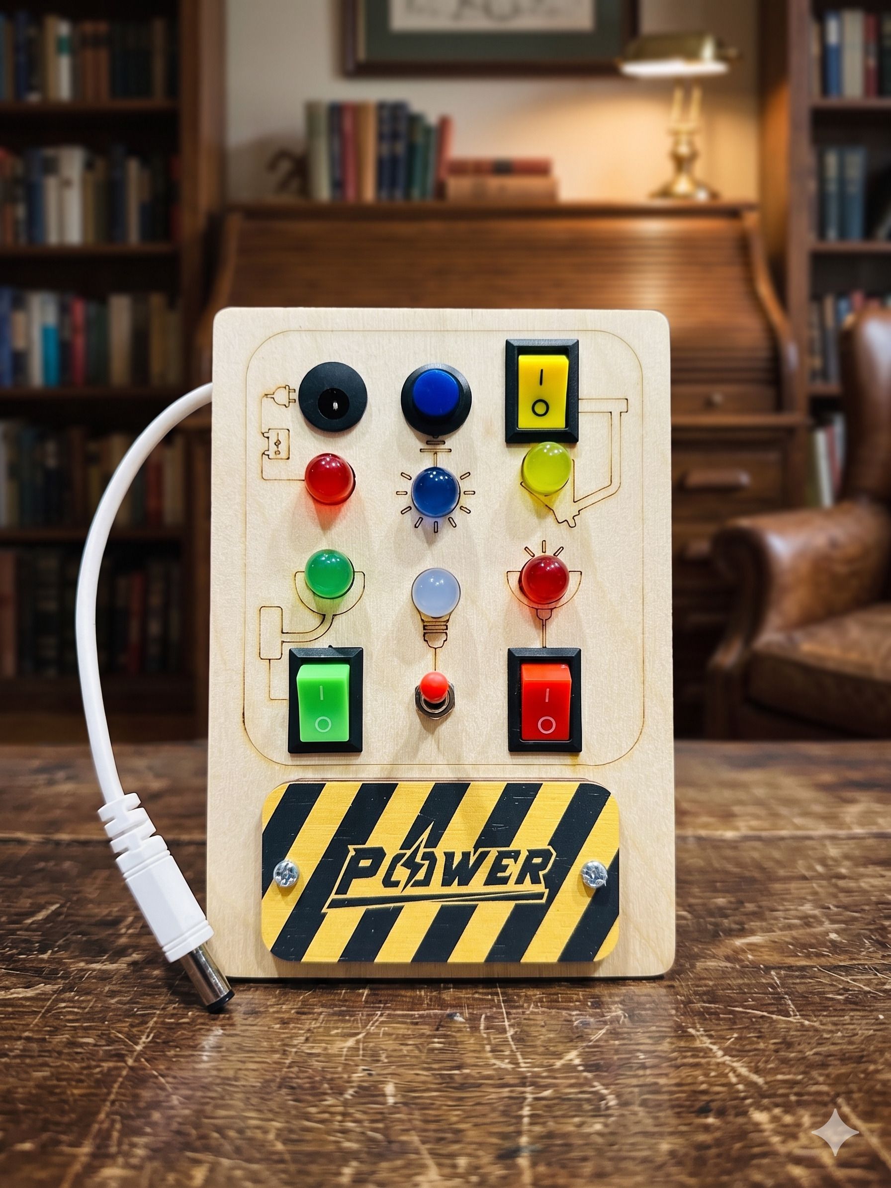 Montessori Busy Board Spark Switch & Toggle Play Toys With LED's for Kids-image-8