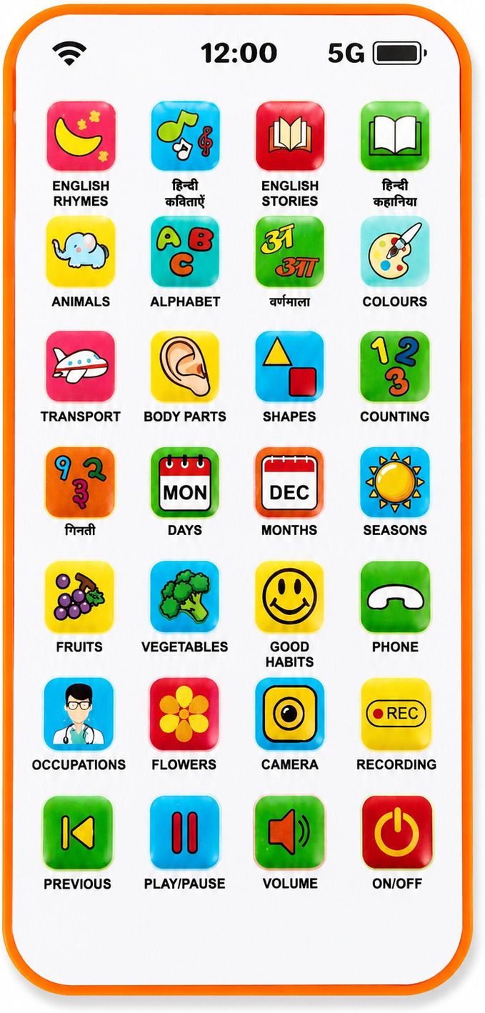 kyarucreation Educational Phone Toy for 2-12 Years Kids Rechargeable 24 Modes Music Functions-picture-29