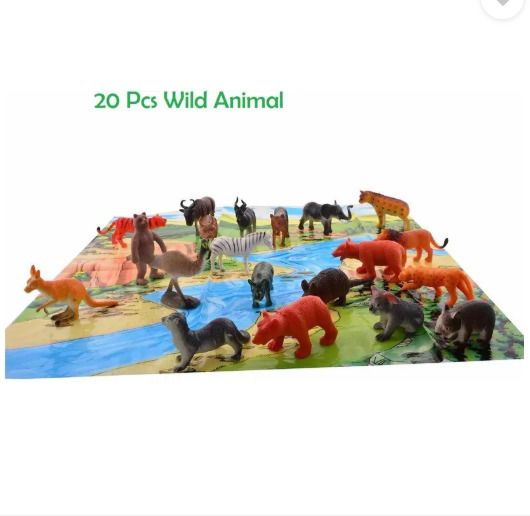 pmw Zoo Wild Animals Figures Set Pack of 20-picture-4