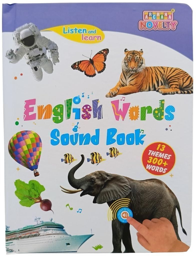 urbn rabbit English Words Sound Book with Audio Learning for Kids 300+ Words 13 Themes-picture-1