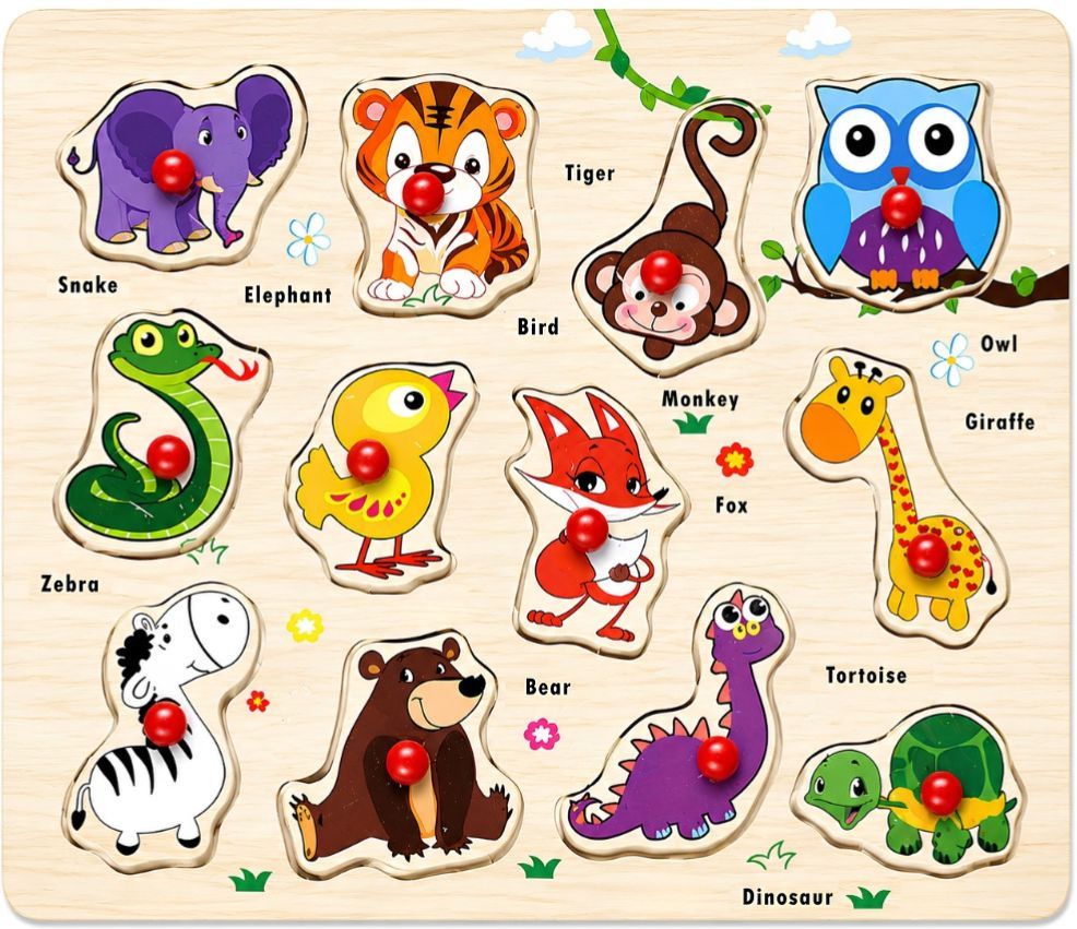 alornor Wooden Animal Board for Kids, Early Learning Educational-r474-picture-43