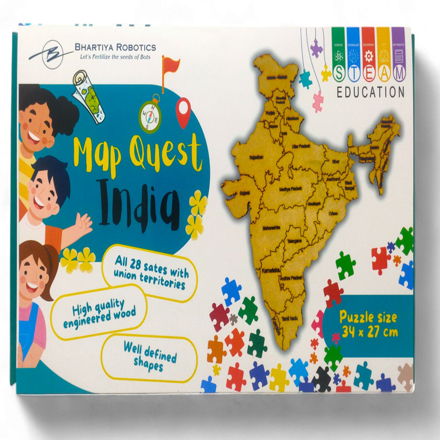 Indian Map toy for Kids with States,Capitals,Monuments and Fully Puzzle toy-image-38