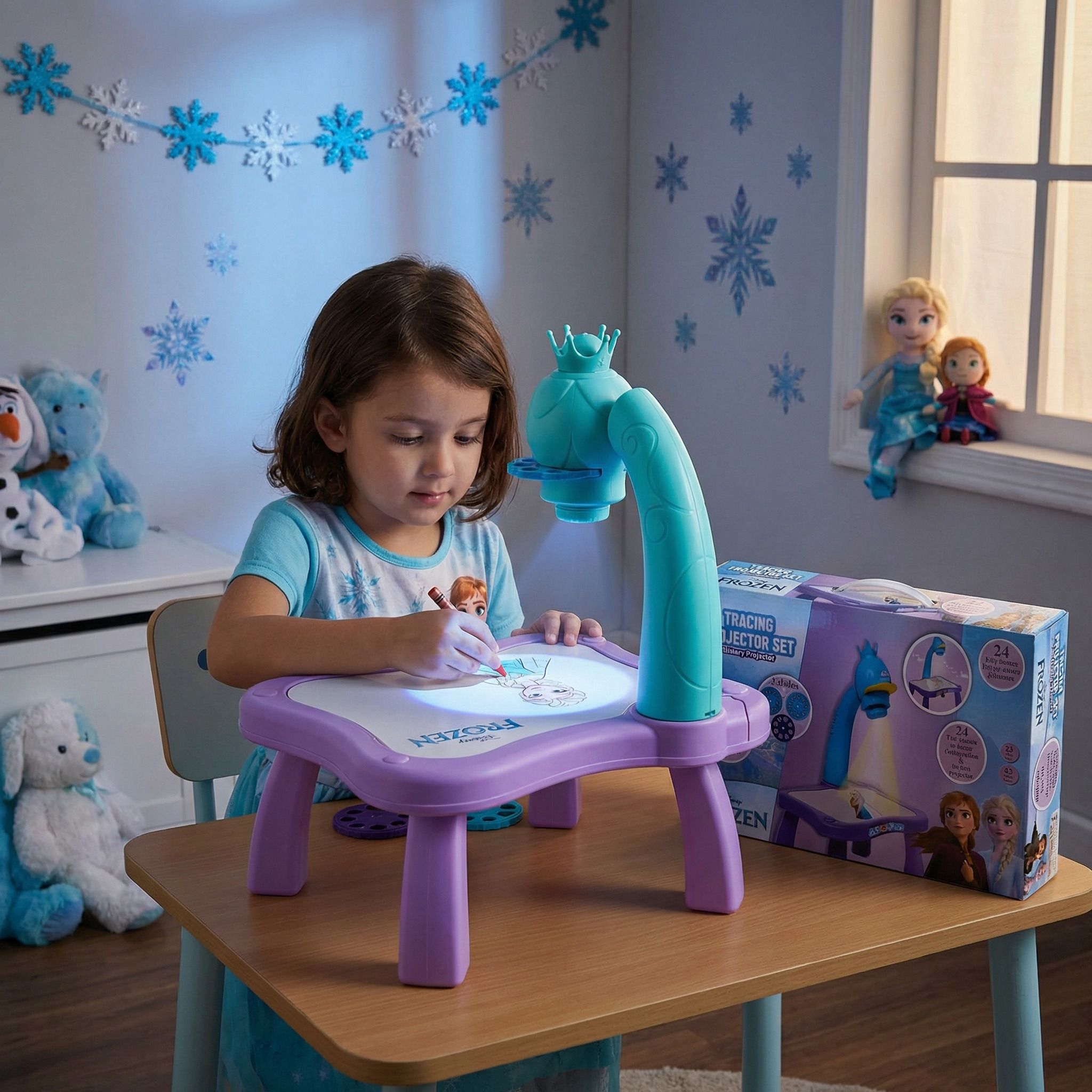 Frozen Art Projector Desk for Kids Learning-image-21