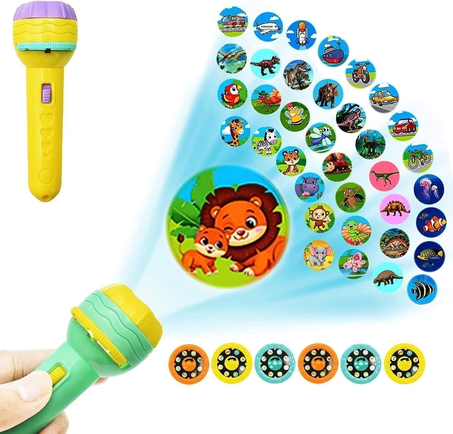 3 Slides 24 Patterns Mini Projector Torch Slide Flashlight Light