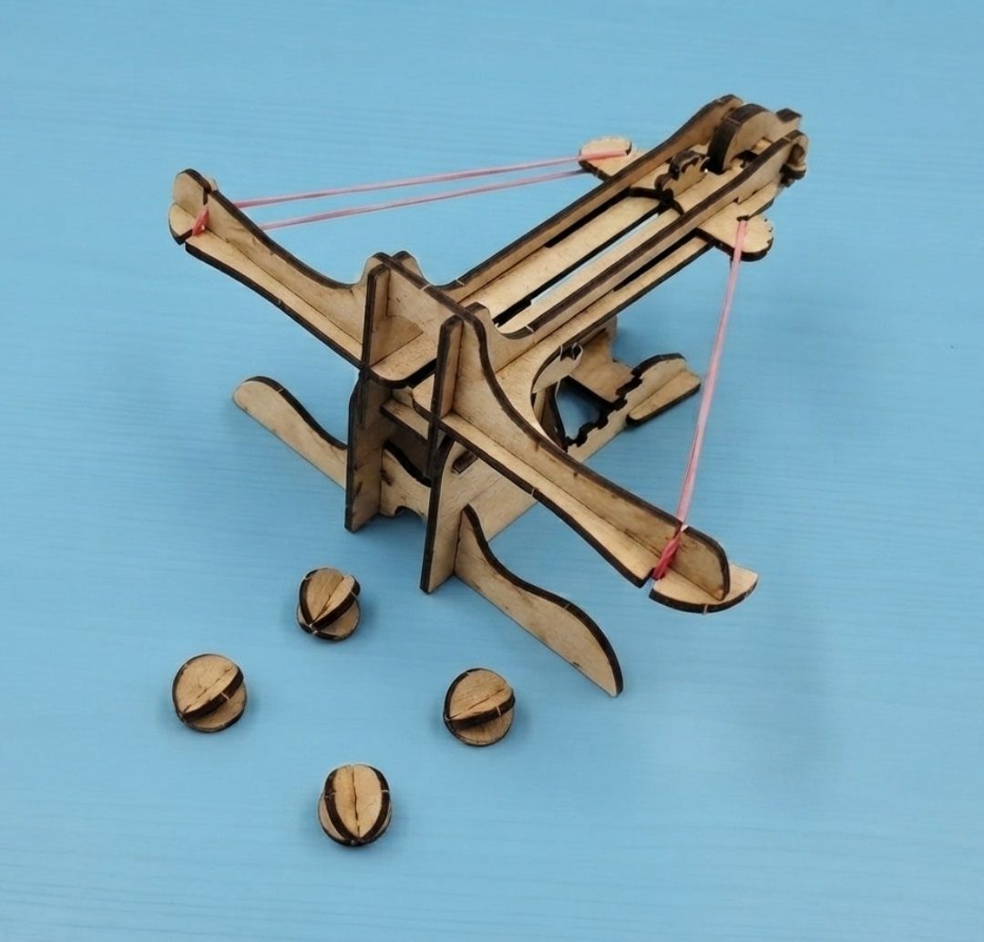 erhindia DIY Wooden Catapult Ballista Shooter Toy Science Project STEM Kit for Kids-picture-18