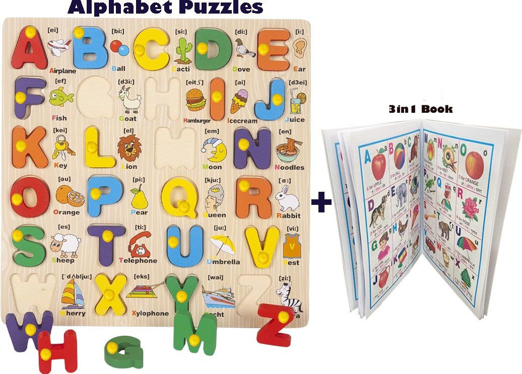 shalafi Alphabet educational board learning toys Jigsaw puzzle game reading kids books-picture-36