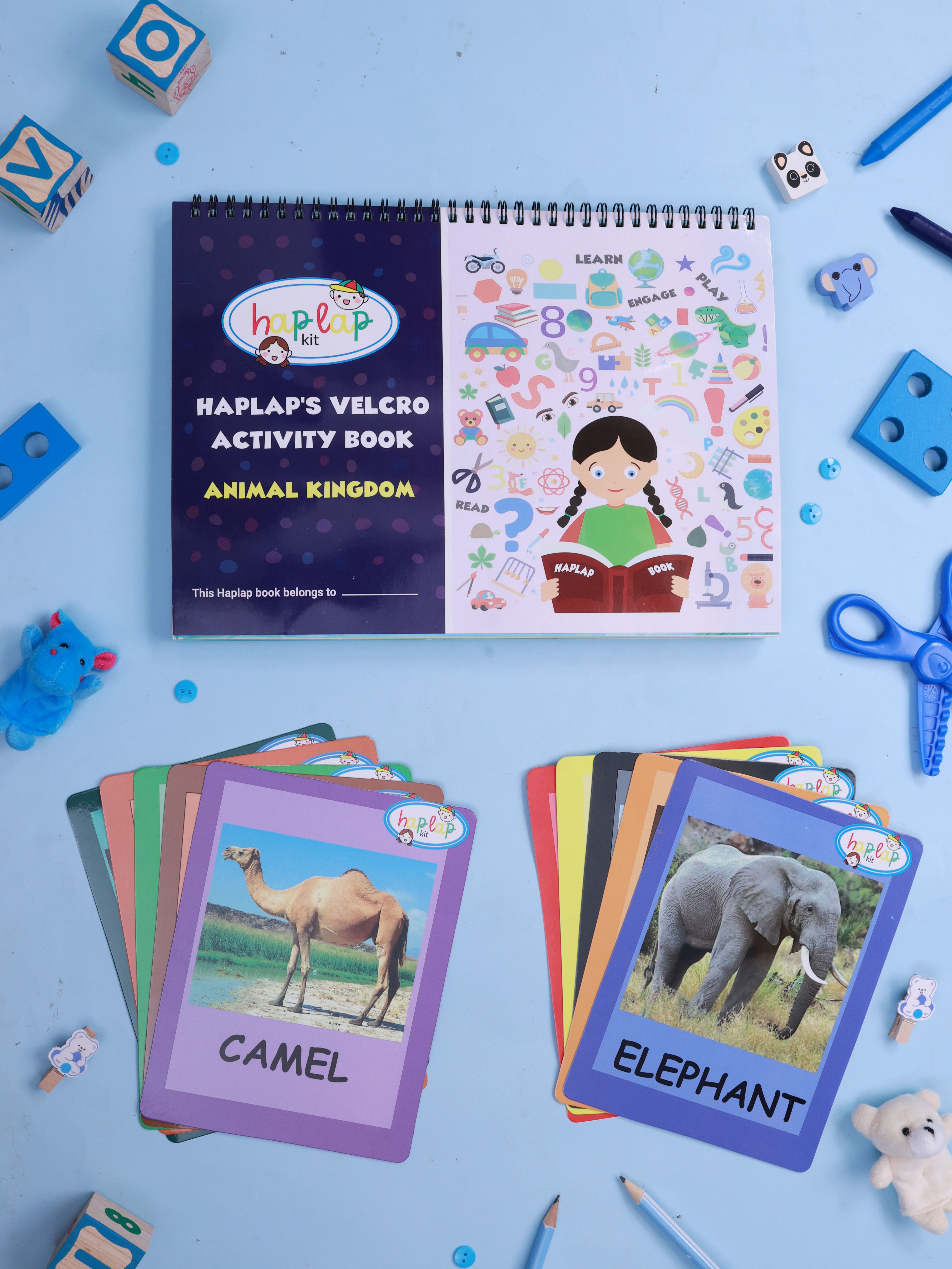 Animal Kingdom Velcro Reusable Book for Kid | Educational Kit for Toddlers |