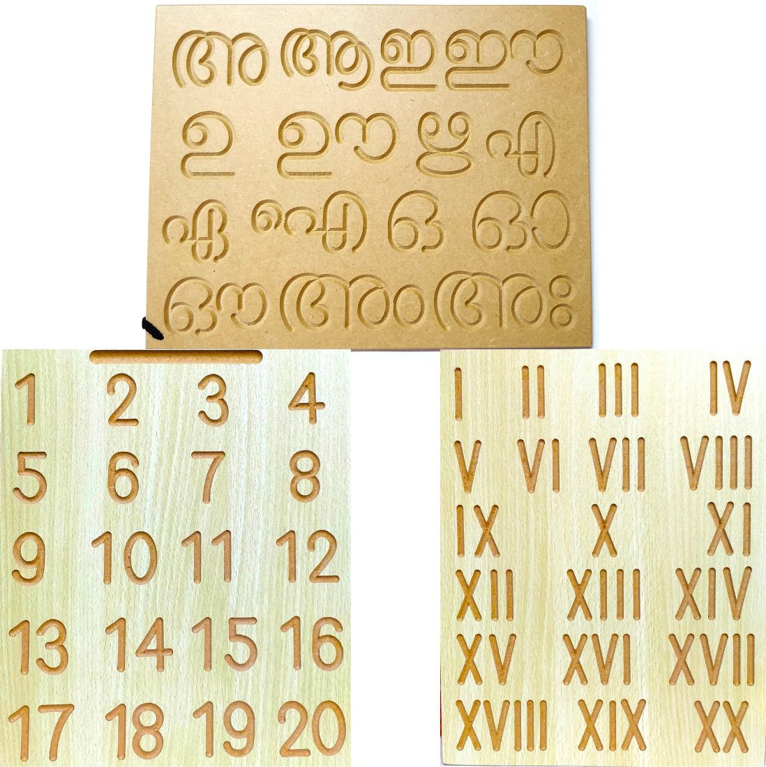 Malayalam learning wooden board |1 to 20 reading writing practice board for kids-image-11