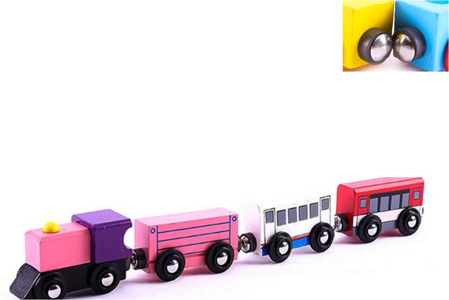 Mini Wooden Magnetic Goods Train for Kids-image-11