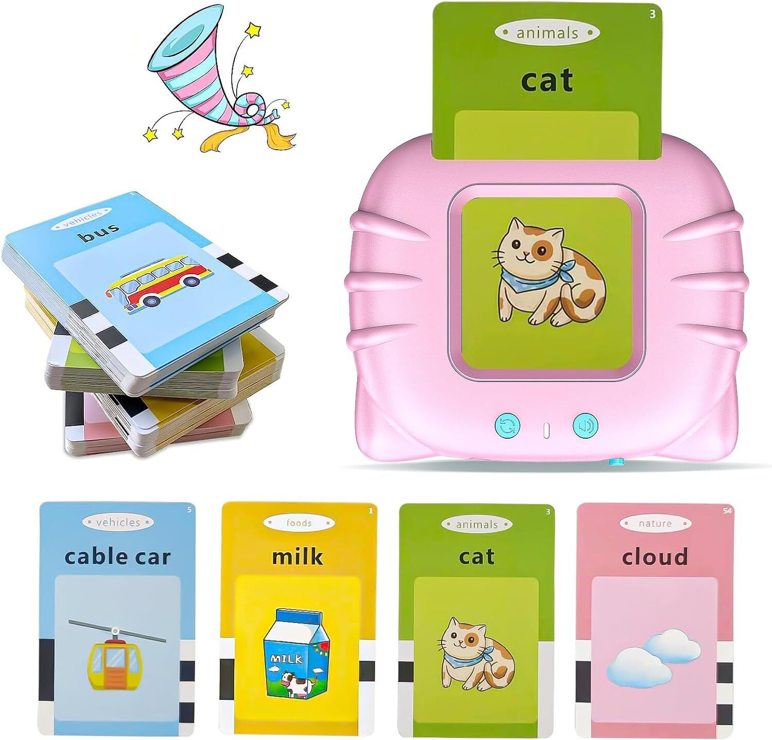 Toddler Talking Flash Cards, Toddler Toys 2 to 6 Year Boy Girls, Speech Therapy-image-43