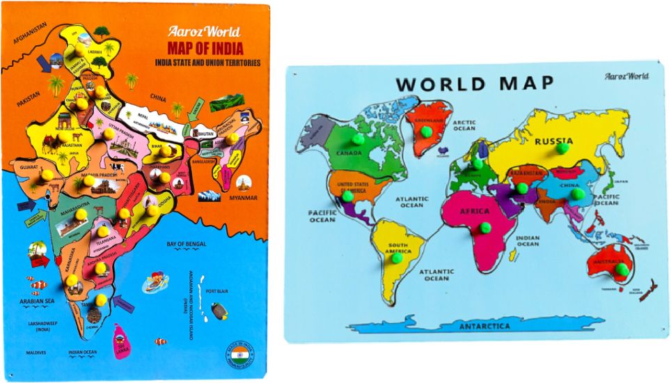 aarozworld India and world map combo for girl and boys-picture-24