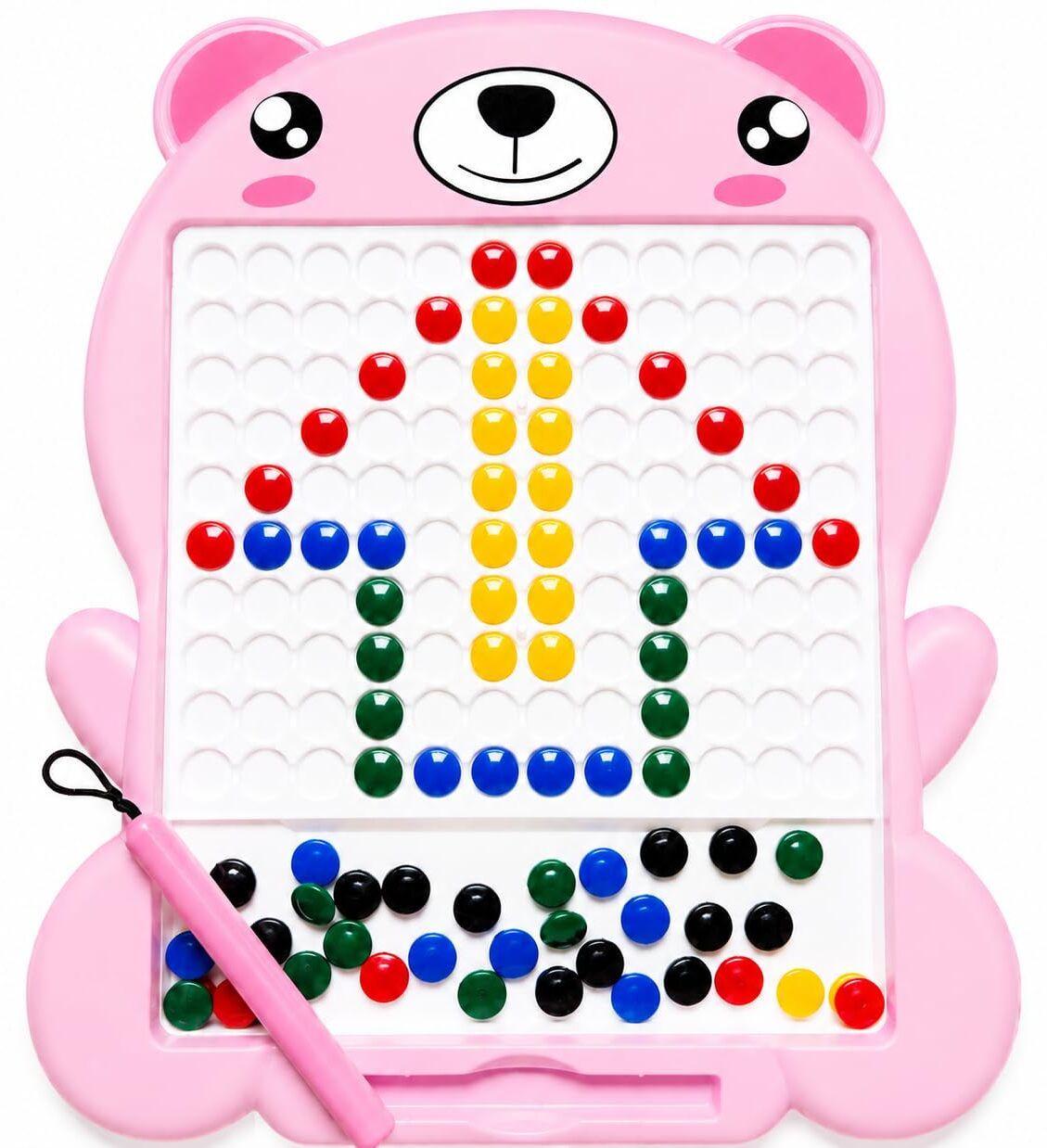 veryke Big Magnetic Slate Drawing Board for Kid Magnetic Pen Drawing Dot Art Travel Toy-picture-10