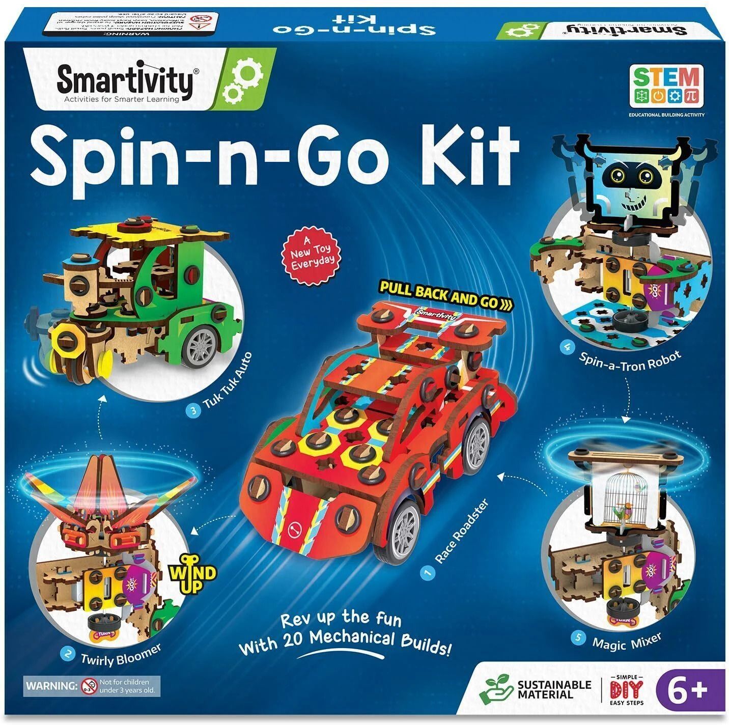 20-in-1 Multi-Builds Spin-n-Go Kit for Kids 6-8-10-12 years old Boys & Girls