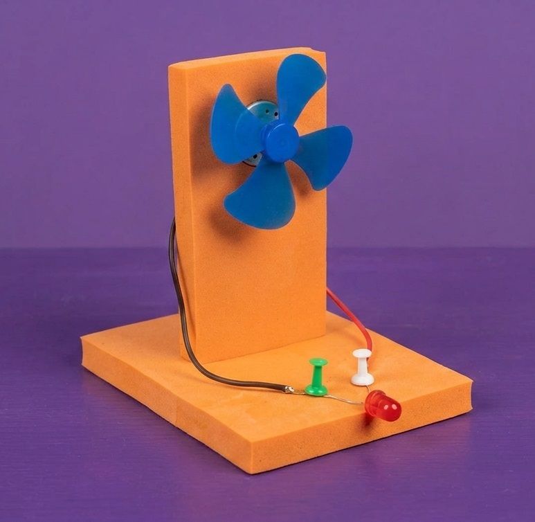 erhindia DIY Windmill LED Light Electronics Science Project STEM Kit for School Kids-picture-8