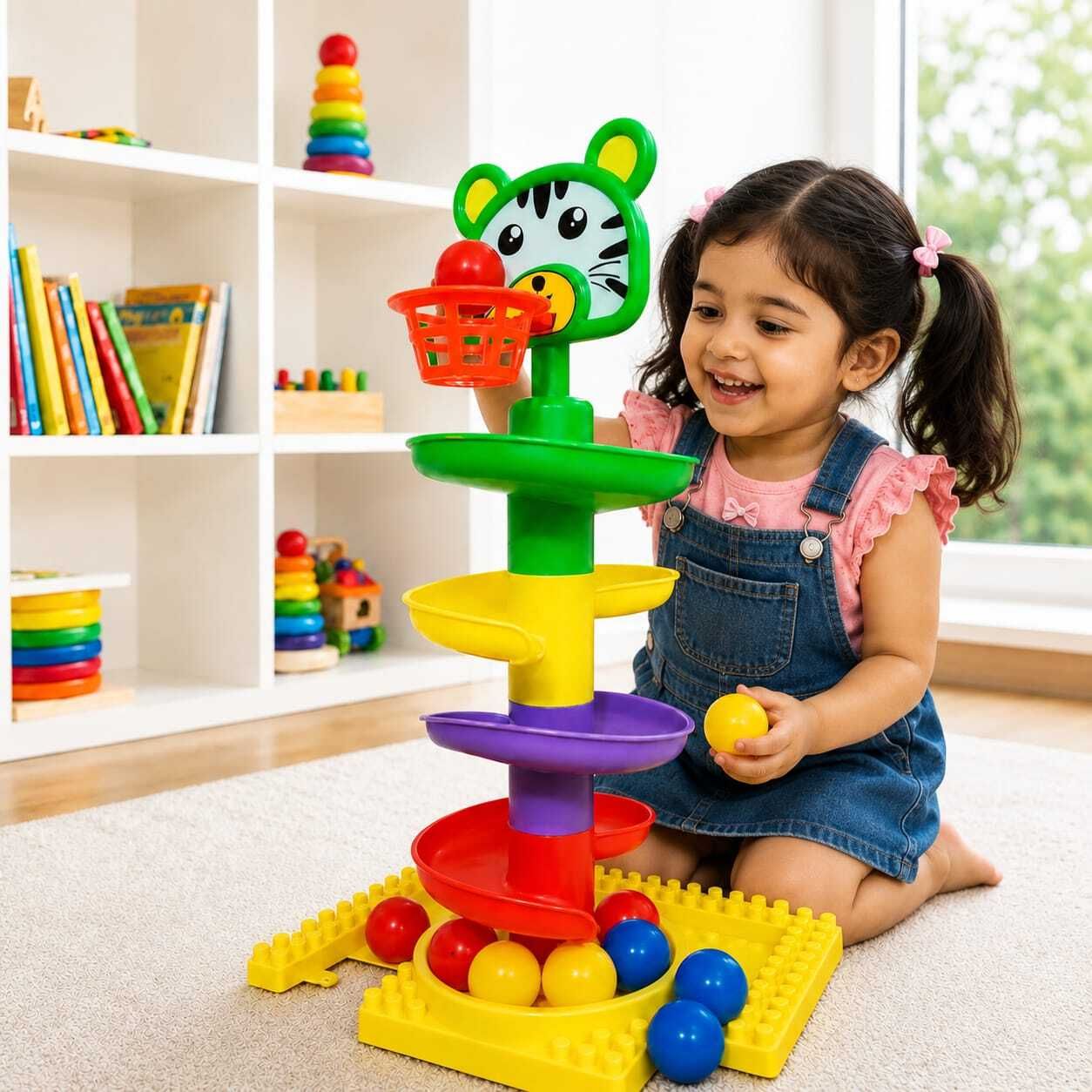 zairastor Colorful Ball Drop Tower Toy-picture-19