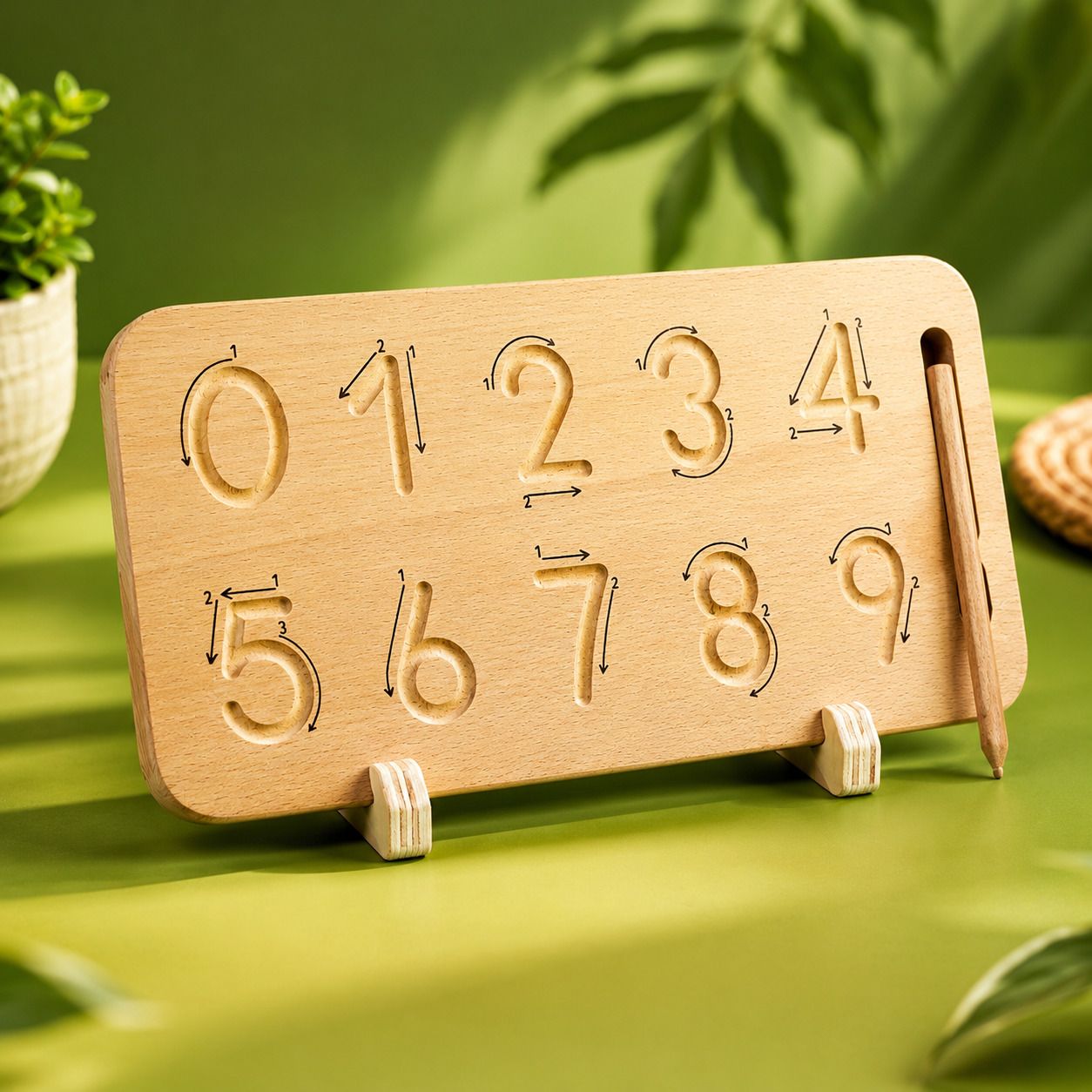 woodlet Montessori Number Tracing Board Game-picture-14