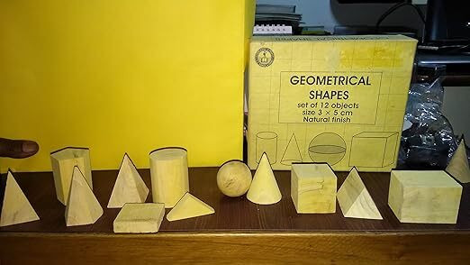 wkm Geometrical Model Figure Natural Finish [Set of 12 Different Shapes] image 1