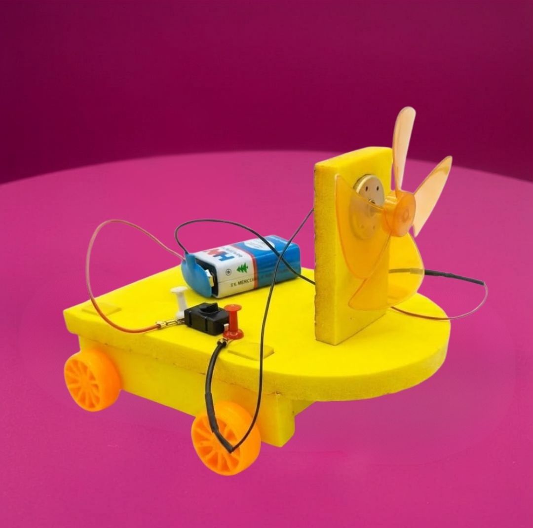 erhindia DIY Wind Power Toy Car Engineering Science Project Working Model STEM Kit-picture-44